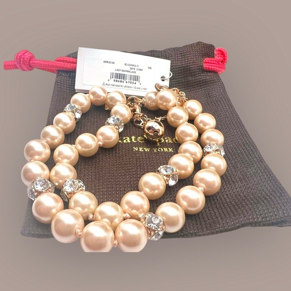 Kate Spade NWT Blush Pearl Lady Marmalade Necklace - Picture 3 of 5